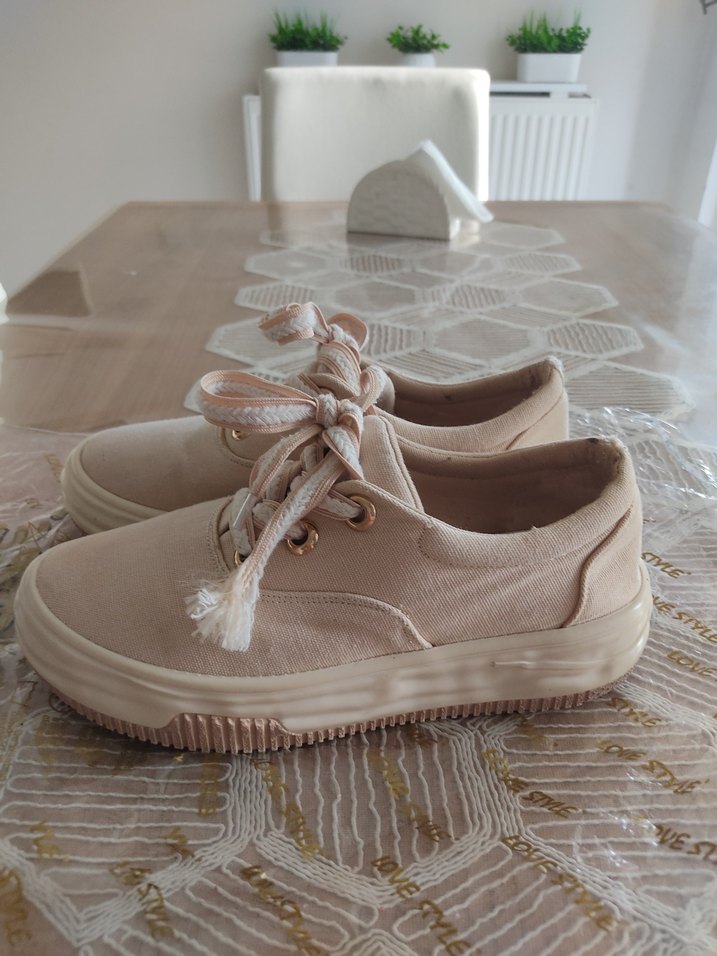 Bej Kadın marjin markaSpor Ayakkabı - Görsel 3