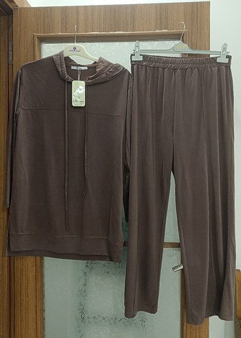 Kadın Kahverengi Rahat Takım Elbise - Görsel 3