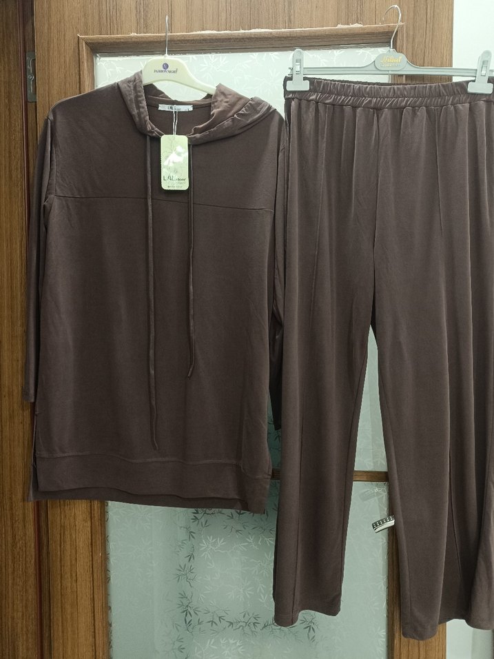 Kadın Kahverengi Rahat Takım Elbise - Görsel 2