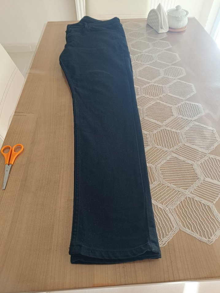 Erkek Siyah Kemerli Denim Pantolon - Görsel 2