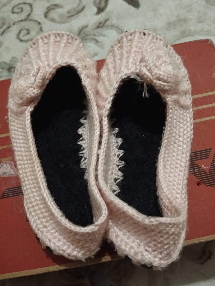 Kız Çocuk Örgü Ev Terlikleri - Görsel 5