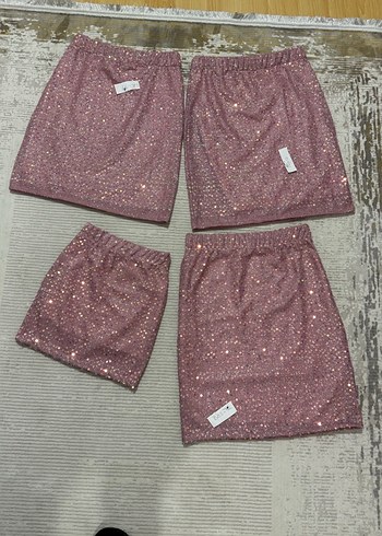 Parlak Mavi pul payet etek - Görsel 5