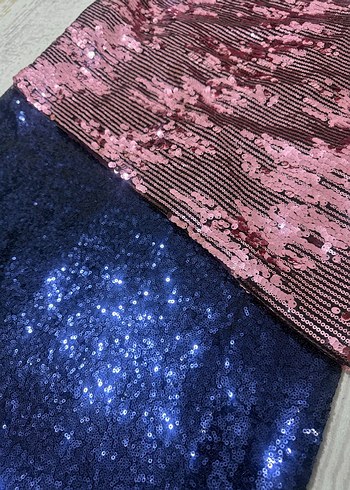 Parlak Mavi pul payet etek - Görsel 2