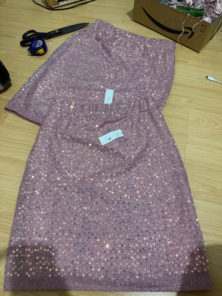 Parlak Mavi pul payet etek - Görsel 4