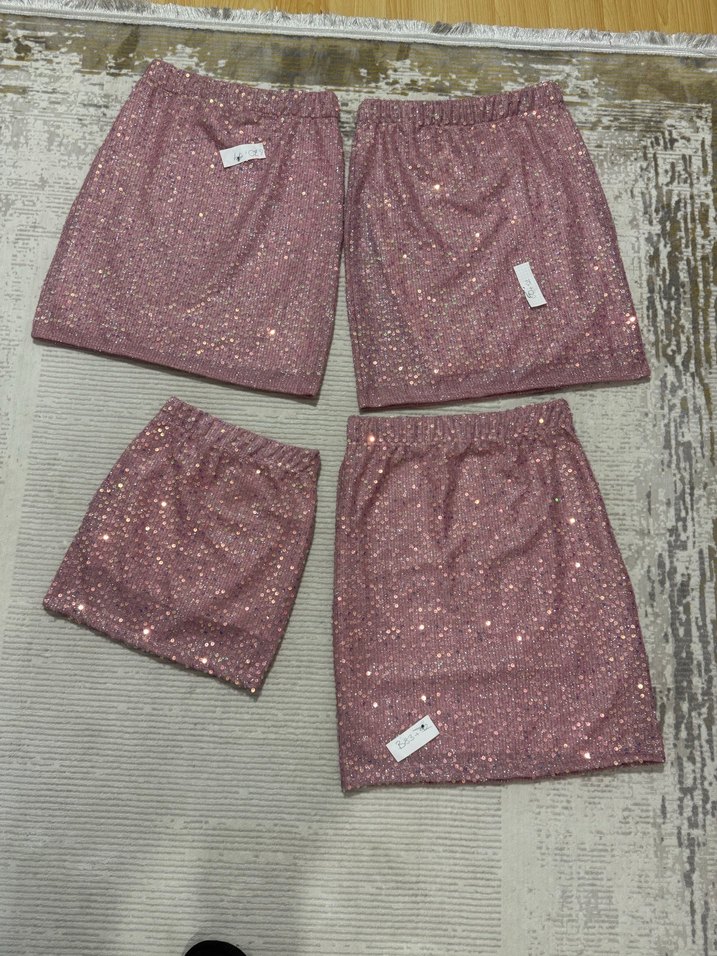 Parlak Mavi pul payet etek - Görsel 5