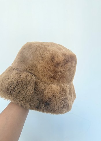 Kahverengi Kürklü Kadın Şapka - Görsel 3