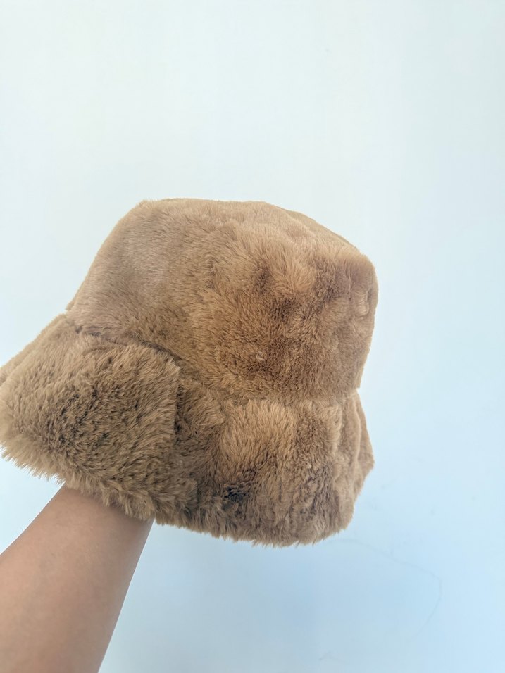 Kahverengi Kürklü Kadın Şapka - Görsel 3