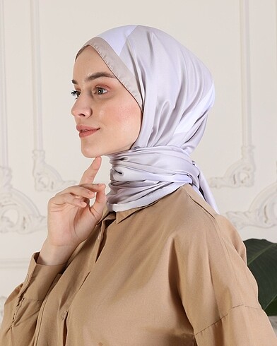 Özel Tasarım Twill İpek Candy Şal Krem