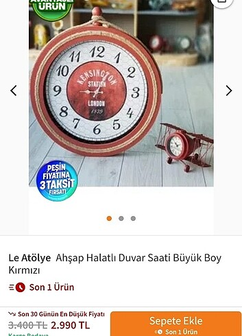 Az kullanılmış ahşap duvar saati 