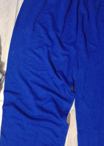 Erkek Gri Çizgili Uzun Kollu Gömlek ve Mavi Rahat Pijama - Görsel 3