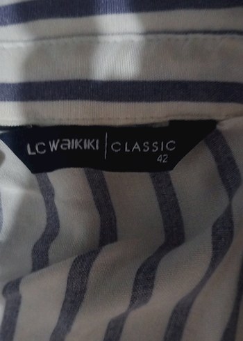 Erkek Gri Çizgili Uzun Kollu Gömlek ve Mavi Rahat Pijama - Görsel 4