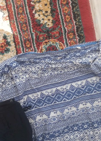 Nakışlı Siyah Bohem Mini Hamile Eteği - Görsel 6