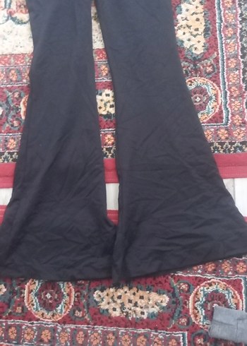 Kadın Siyah Kemerli Uzun Kumaş Pantolon - Görsel 2