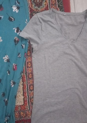 Turkuaz Çiçek Desenli Kadın Pijama Takımı - Görsel 4