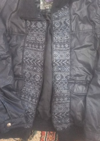 Mavi Fermuarlı Erkek Street Wear Mont - Görsel 2