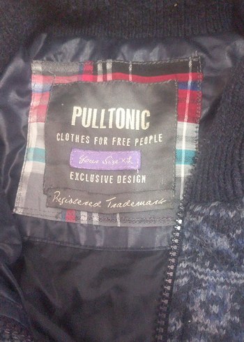 Mavi Fermuarlı Erkek Street Wear Mont - Görsel 3