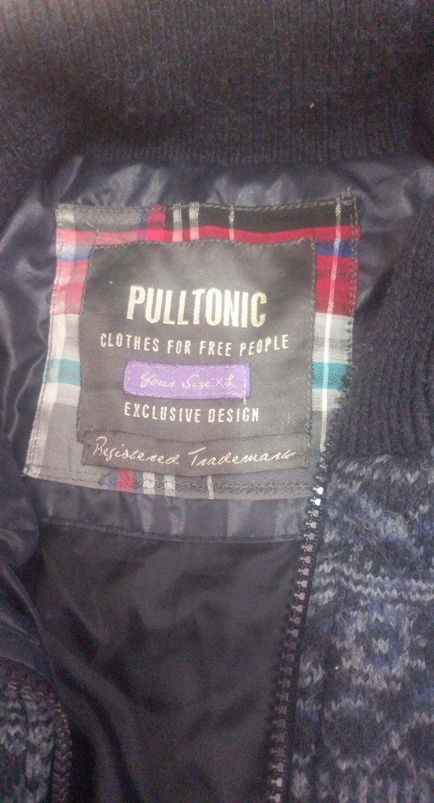 Mavi Fermuarlı Erkek Street Wear Mont - Görsel 3