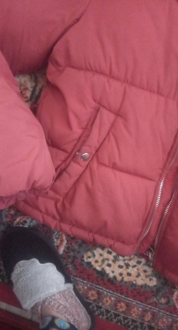 Bordo Fermuarlı Kadın Kışlık Mont - Görsel 4