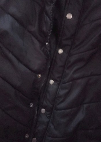 Düğmeli Siyah Kadın Yelek - Görsel 2