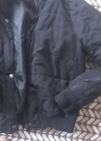 Düğmeli Siyah Kadın Kışlık Ceket - Görsel 2