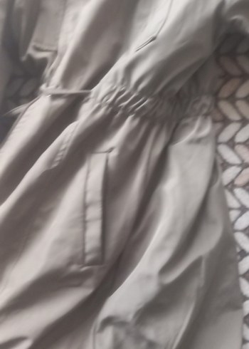 Gri Kadın Kalın Kışlık Mont Kürklü Kapüşonlu - Görsel 4