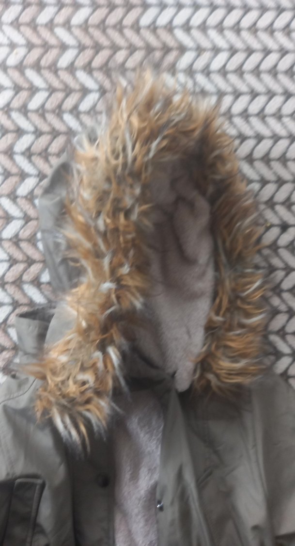 Gri Kadın Kalın Kışlık Mont Kürklü Kapüşonlu - Görsel 3