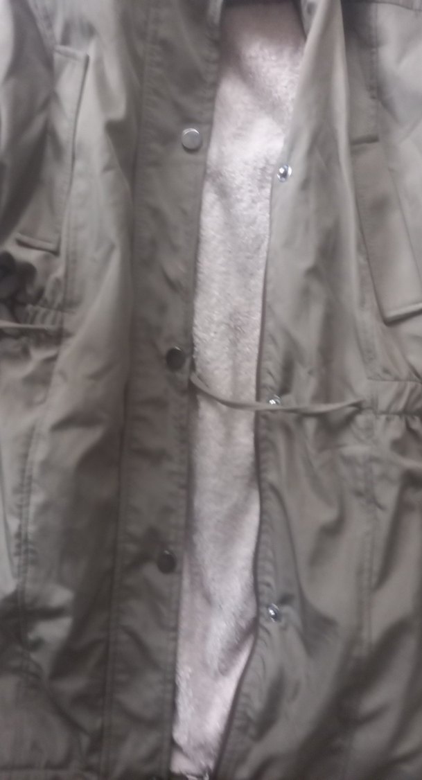 Gri Kadın Kalın Kışlık Mont Kürklü Kapüşonlu - Görsel 2