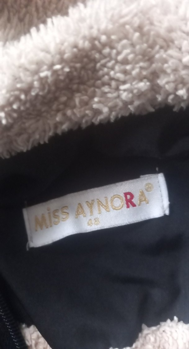 Gri Kapüşonlu Kadın Midi Ceket kirli biraz - Görsel 3