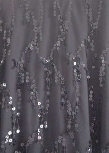 Siyah İşlemeli Uzun Kollu Gotik Elbise - Görsel 4