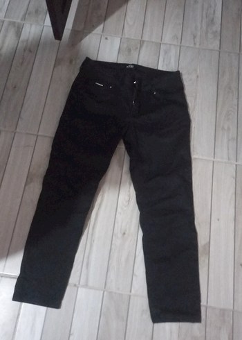 Siyah Regular Fit Denim Erkek Pantolon