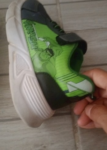 Diğer Erkek Çocuk Gri Yeşil Sneaker Velcro Bağcıklı