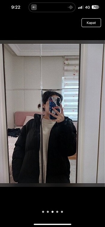 m Beden Siyah mont sorunsuz