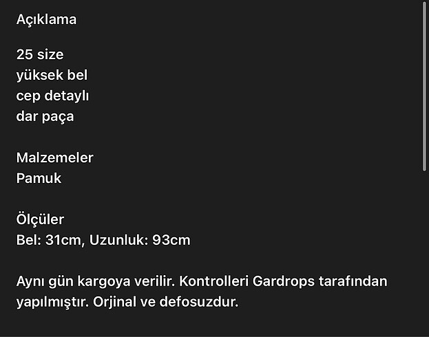 26 Beden siyah Renk Jean kot
