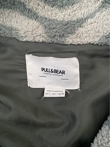 Pull and Bear Pull&Bear Yeşil Peluş mont ceket