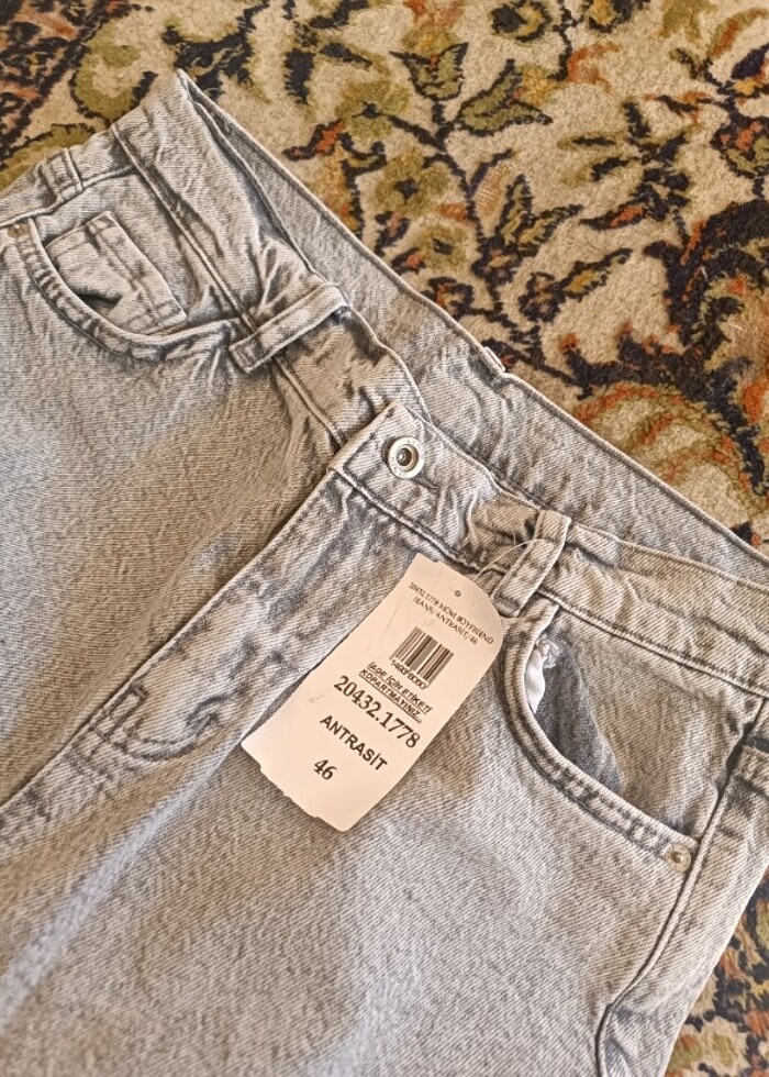 Buz rengi kot pantolon  - Görsel 4