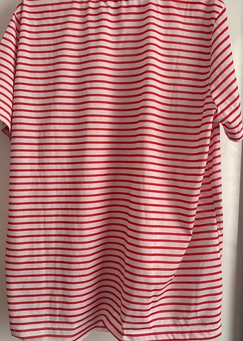 Kırmızı Çizgili Hamile Tişörtü - Görsel 2