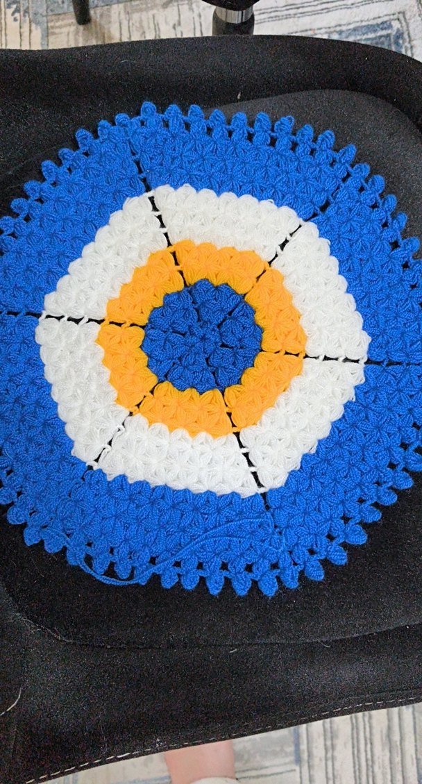 Renkli Yuvarlak Örgü çeyizlik lif - Görsel 3