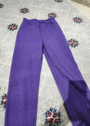 Mor Örme Kız Çocuk eşofman altı - Görsel 2