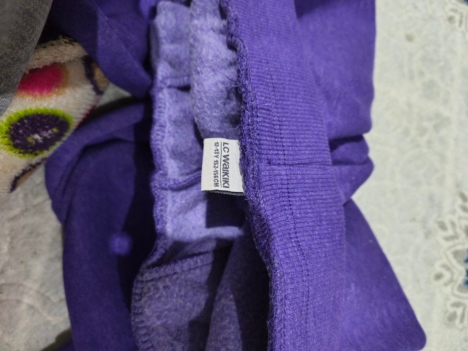 Mor Örme Kız Çocuk eşofman altı - Görsel 3