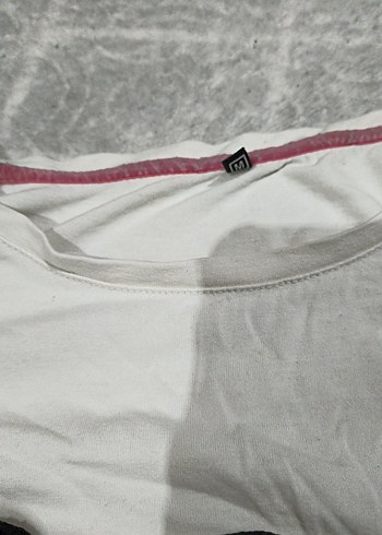 Kadın Beyaz Baskılı Kısa Kollu Tişört - Görsel 4