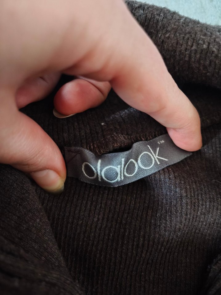 Kahverengi Yünlü Kadın Triko Kazak - Görsel 3