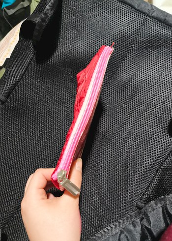 Beden pembe Renk Renkli Baskılı Kadın Makyaj Çantası