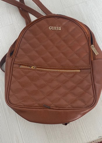 GUESS Kahverengi Deri Kadın Sırt Çantası