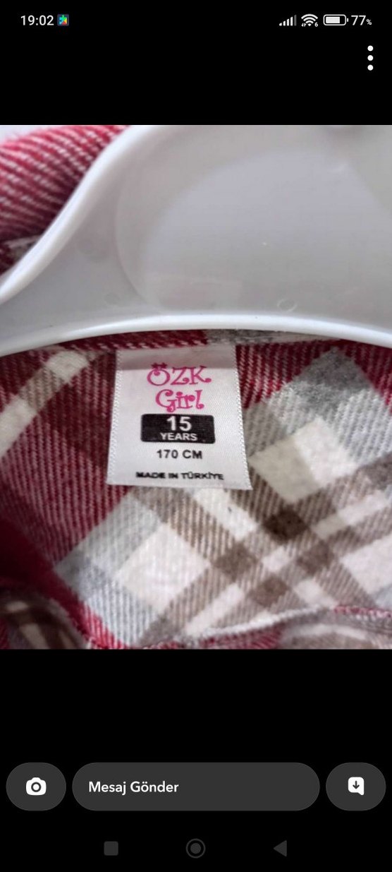 Bordo Ekose Desenli çocuk Gömlek - Görsel 2