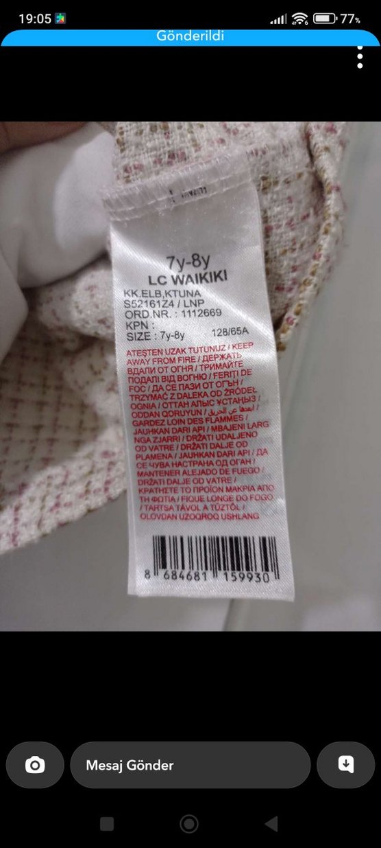 Kızlar için düğmeli kolsuz bej elbise - Görsel 3