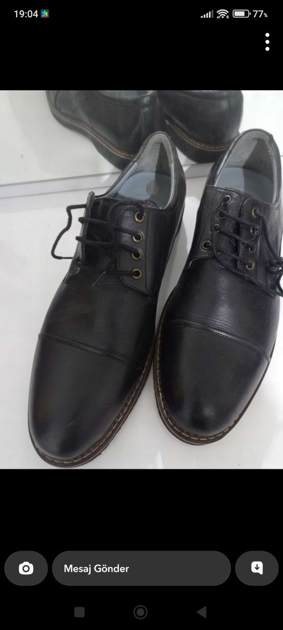 Siyah Erkek deri Ayakkabısı - Görsel 2