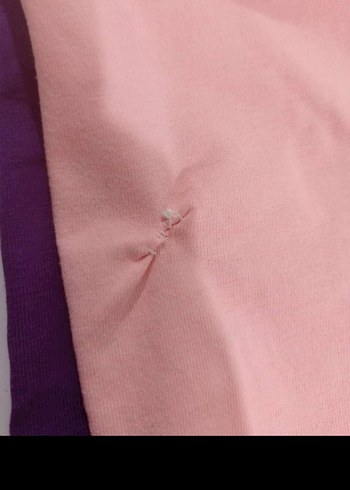 Kız Çocuk Mor ve Pembe Desenli Tayt - Görsel 4