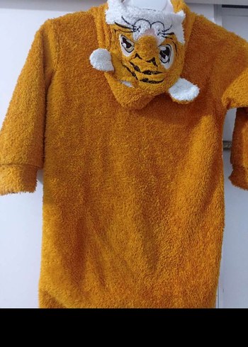 Erkek Çocuk Sarı Kapüşonlu tulum - Görsel 2