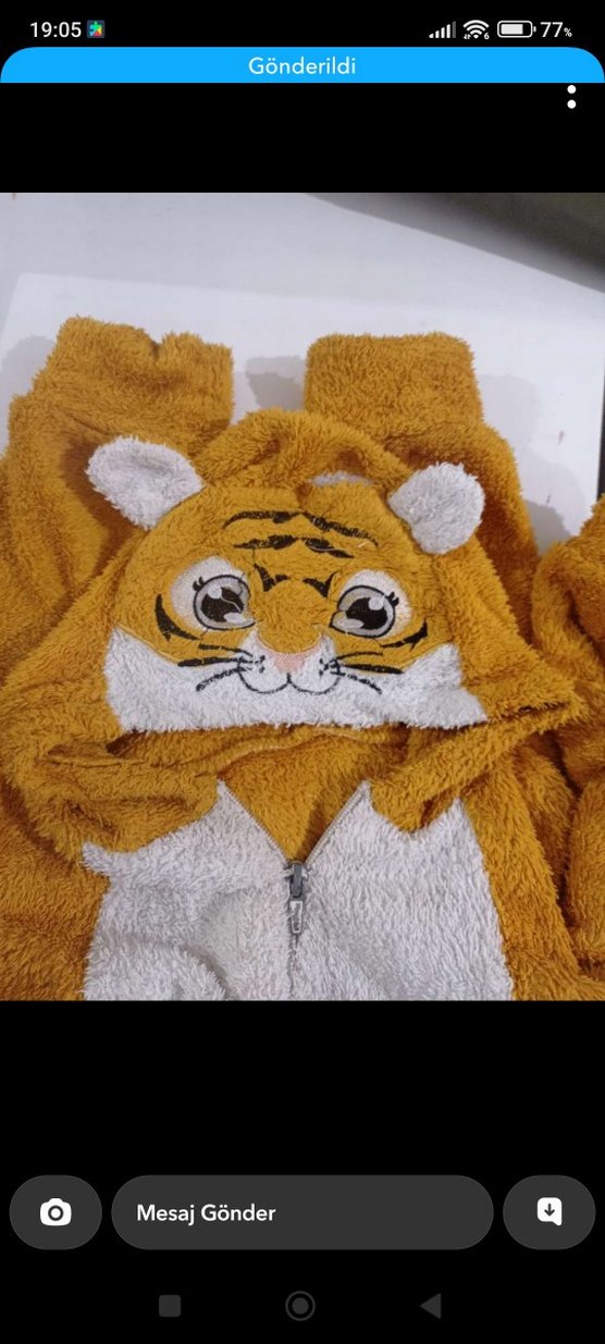 Erkek Çocuk Sarı Kapüşonlu tulum - Görsel 3