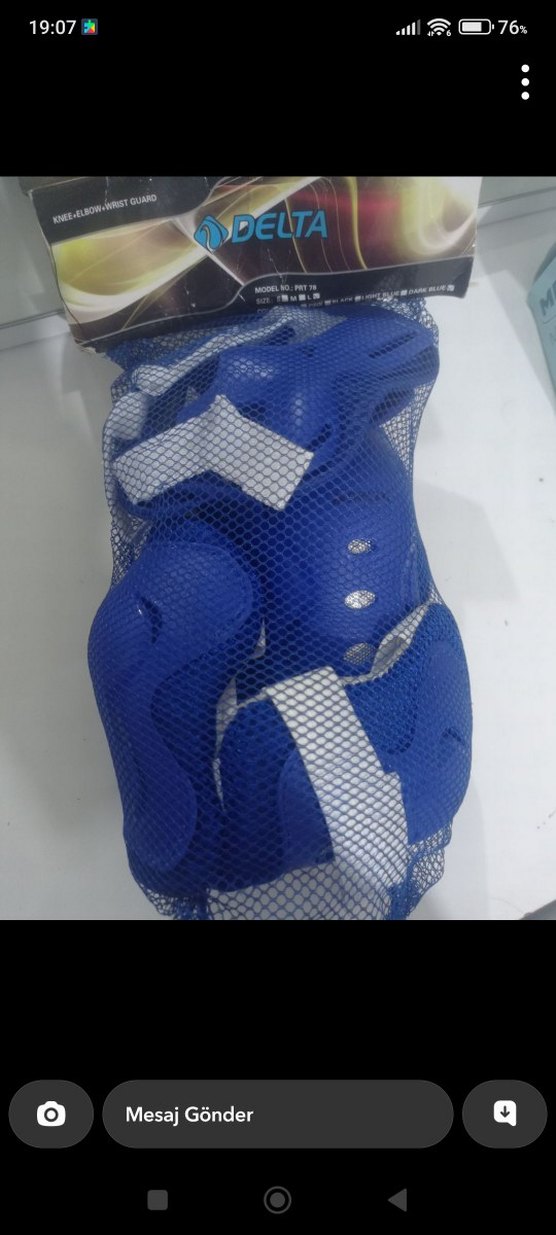 Mavi Plastik Motosiklet Dizlikleri Velcro Bantlı - Görsel 3